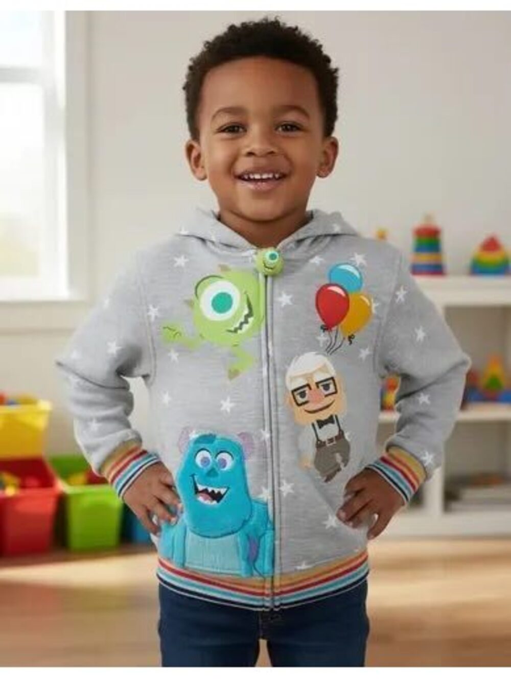 Disney Pixar Monsters Inc / Up Kids Hoodie Jacket with Hood